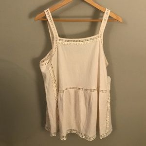 Time and tru ivory crochet top